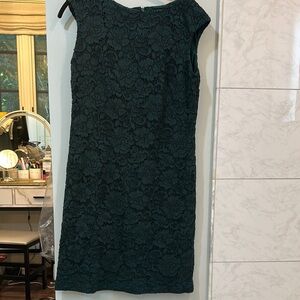 Lauren Ralph Lauren Green Sleeveless Sheath Mini Dress